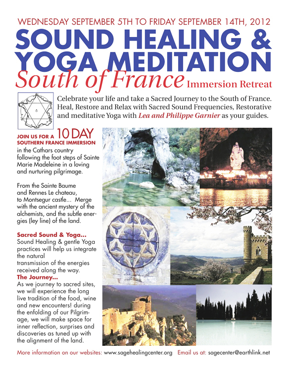 Sacred Journey to the South Of France~Sound Healing & Yoga Restorative.