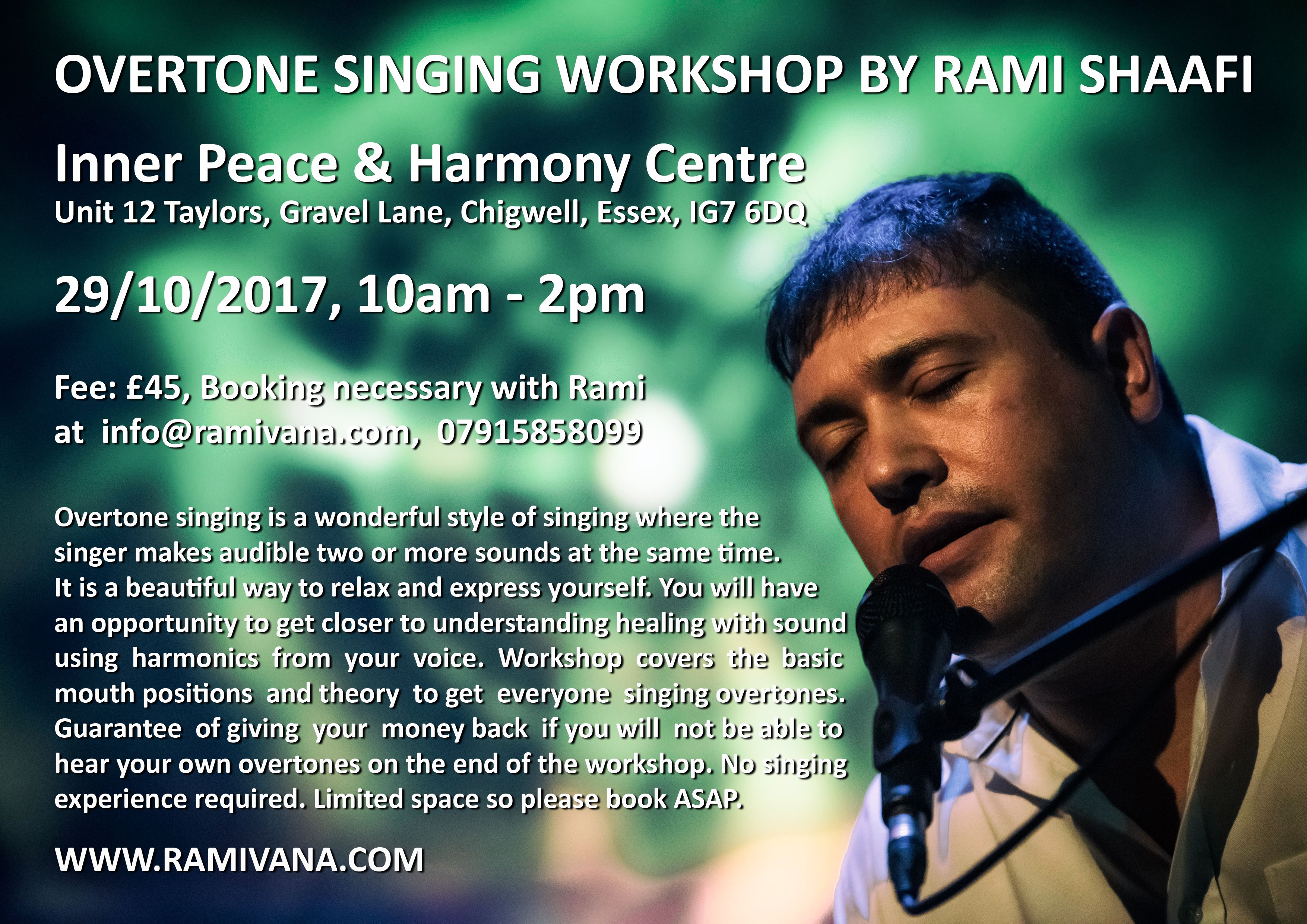 ESSEX - OVERTONE SINGING WORKSHOP BY RAMI SHAAFI