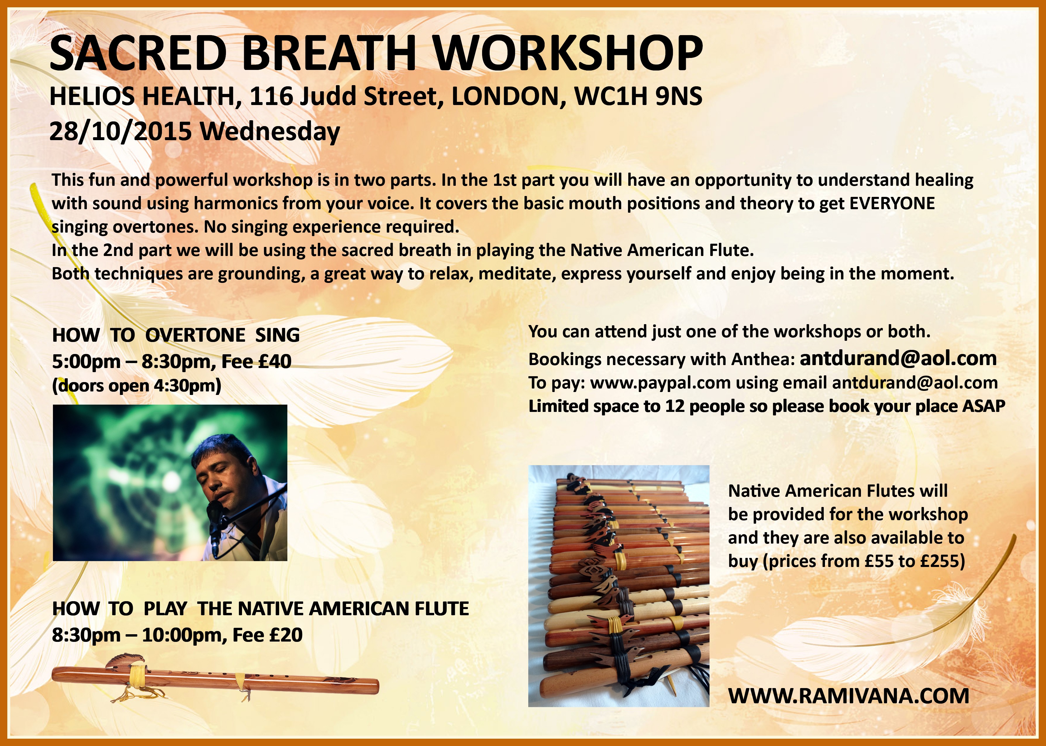 LONDON - HOW TO PLAY THE NATIVE AMERICAN FLUTE