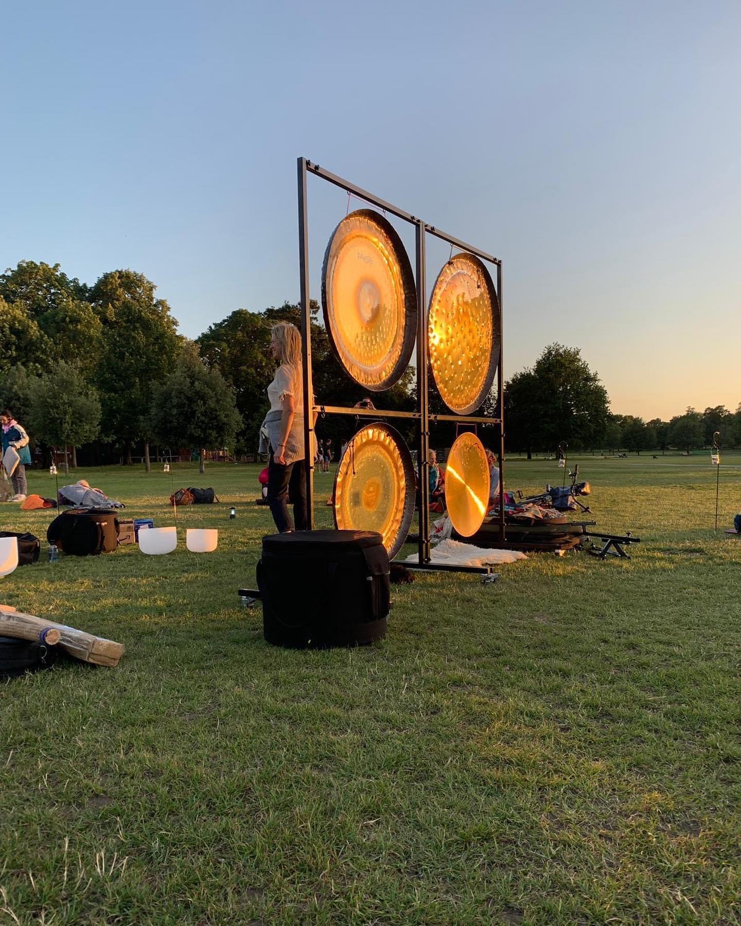 Uplifting, restorative gong bath