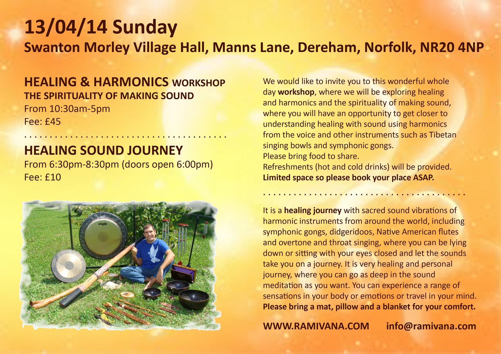 NORFOLK - HEALING & HARMONICS WORKSHOP (THE SPIRITUALITY OF MAKING SOUND)