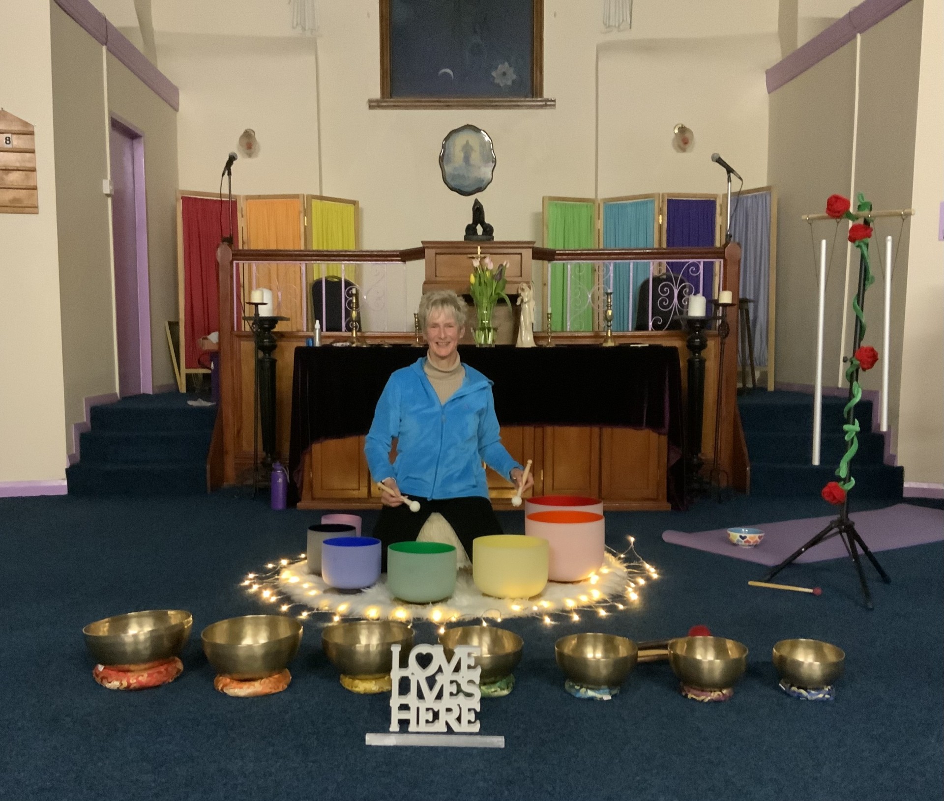 Sound bath at Mayer Hall, Bebington, Wirral