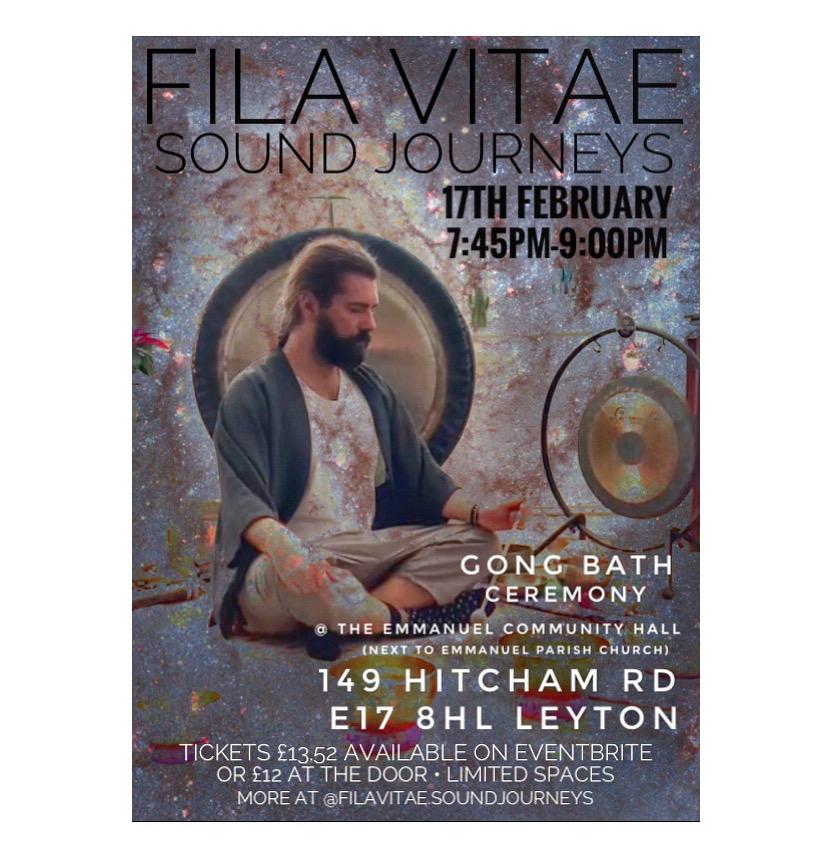 LONDON - Gong Bath Ceremony in Leyton by FILA VITAE SOUND journeys