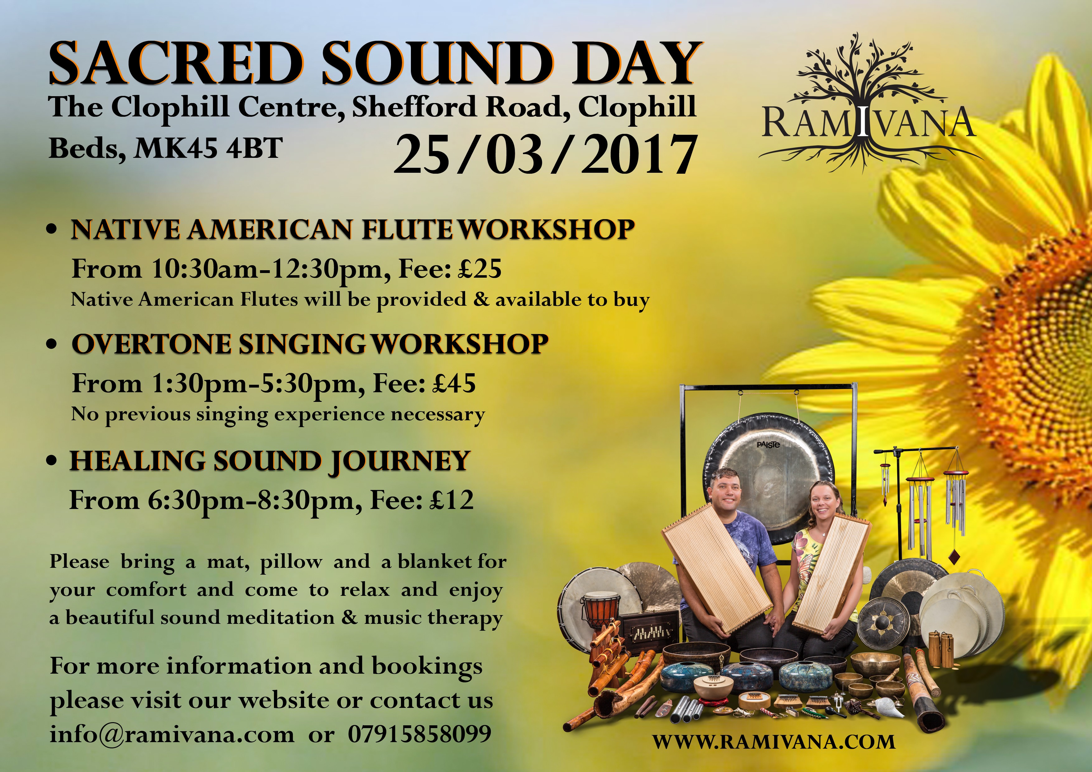 BEDFORDSHIRE - SACRED SOUND DAY HOW TO PLAY THE NATIVE AMERICAN FLUTE