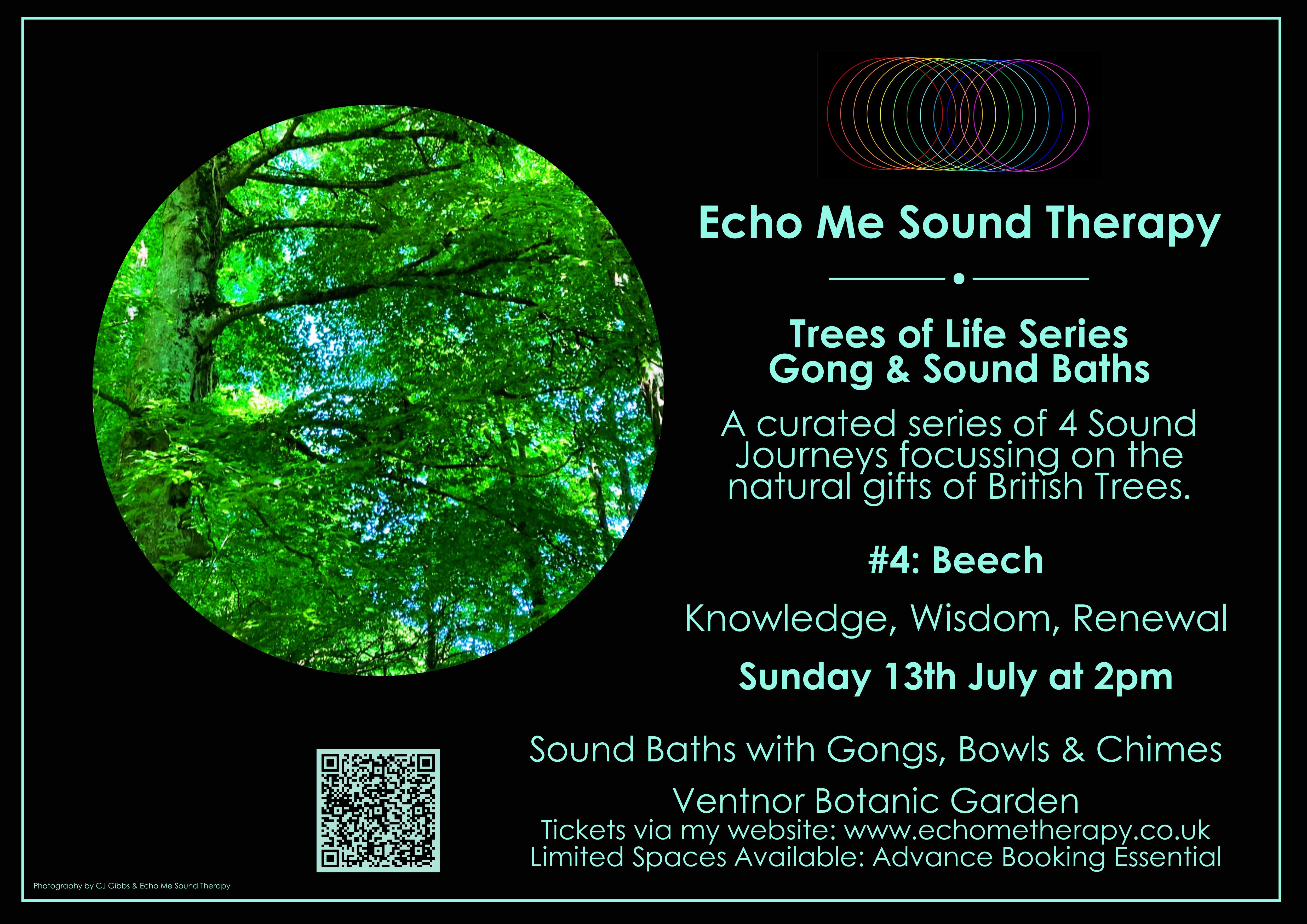ISLE OF WIGHT - Trees of Life Series Gong & Sound Baths = Beech