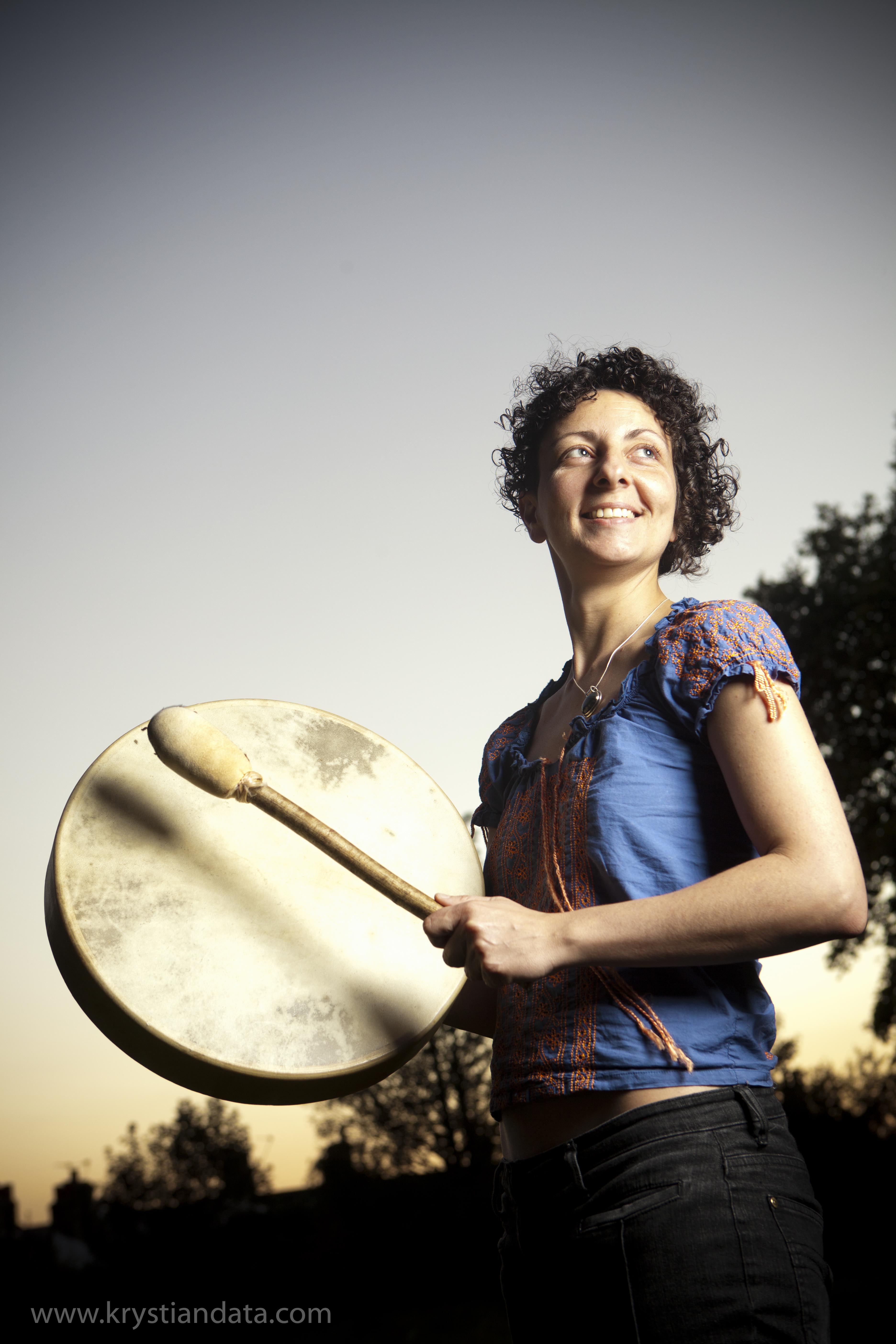 Drumming, chanting, moving