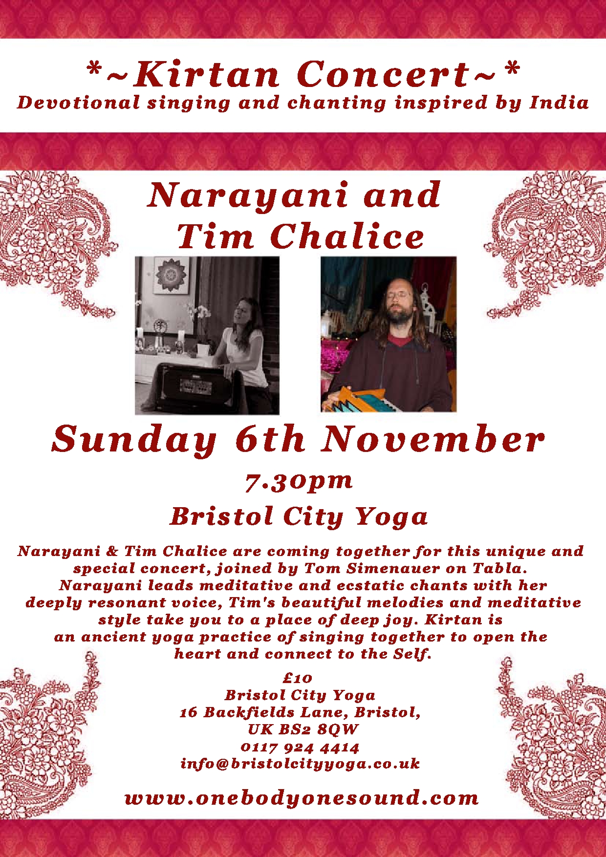 Kirtan Concert with Narayani and Tim Chalice