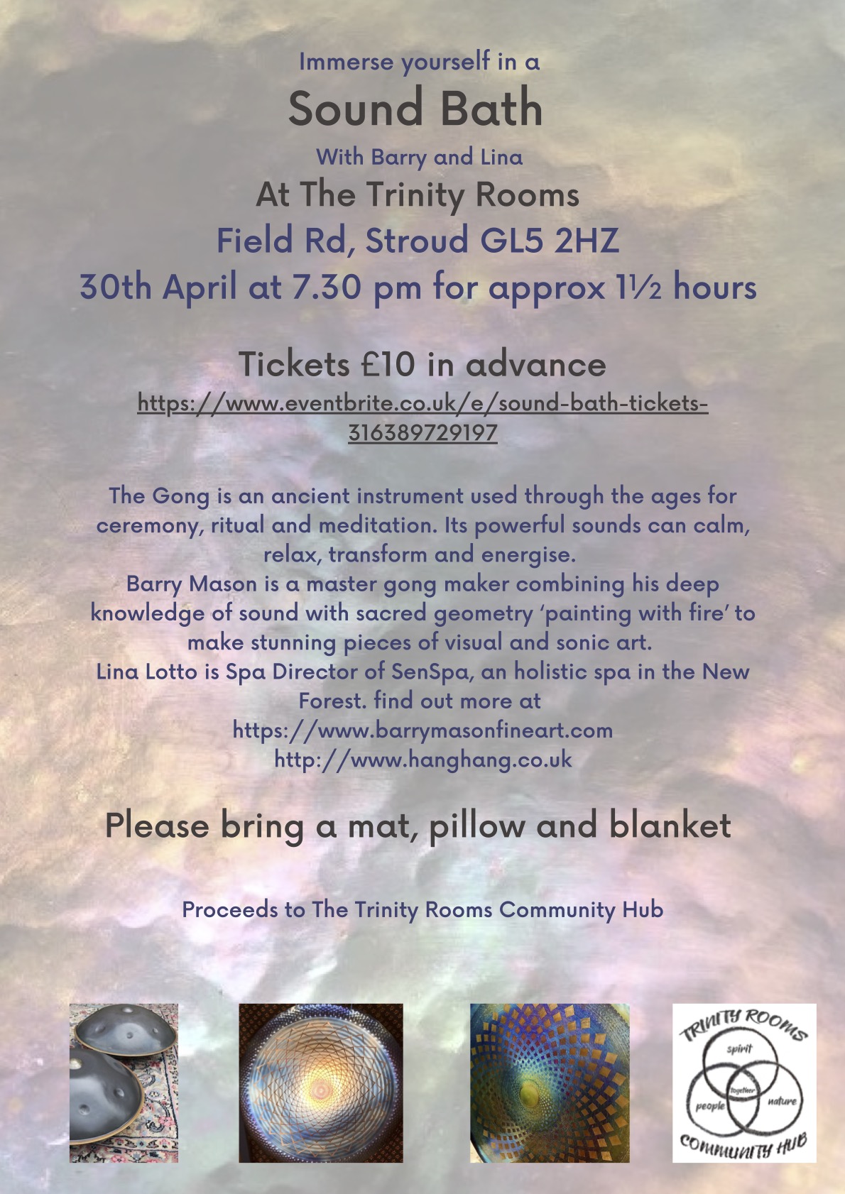 STROUD - Sound journey with titanium gongs, bells and bowls. 
