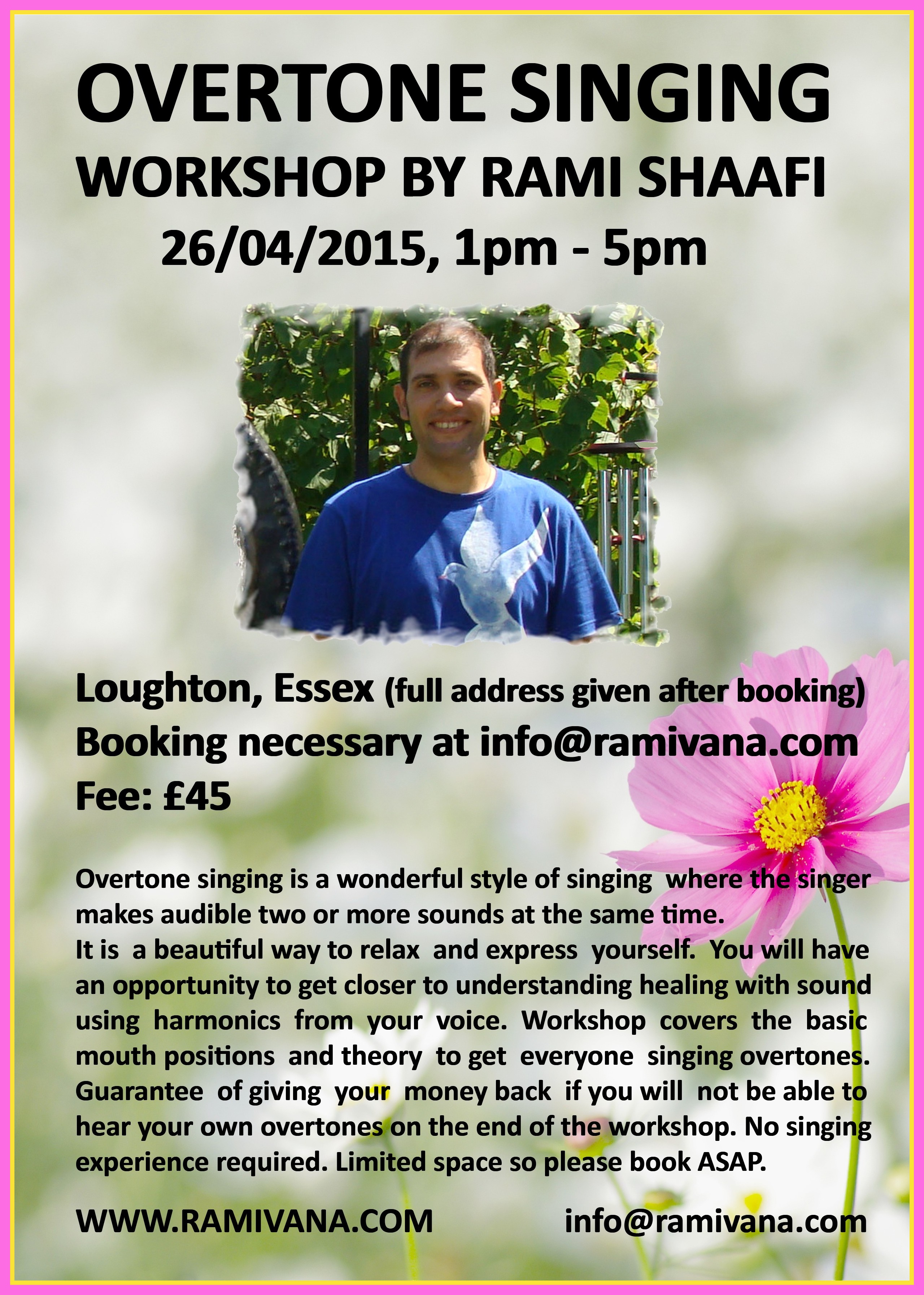ESSEX - OVERTONE SINGING WORKSHOP BY RAMI SHAAFI