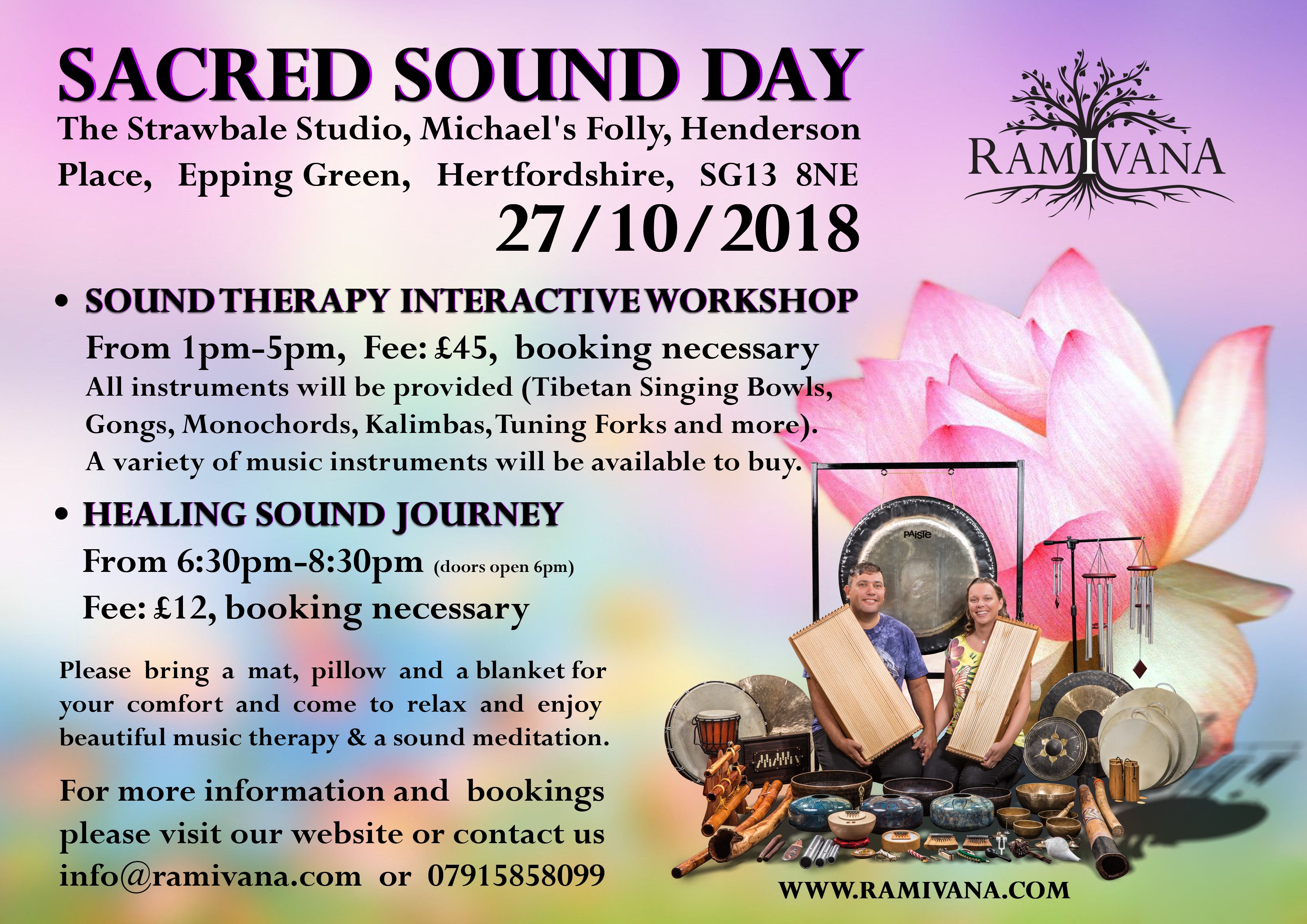 HERTFORDSHIRE -  SOUND THERAPY INTERACTIVE WORKSHOP