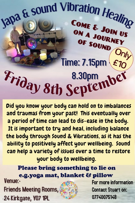 THIRSK NORTH YORKSHIRE  - Sound Healing Evening 