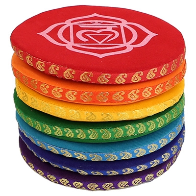 Singing Bowl Cushion Set 7 Chakras - 14.5 cm
