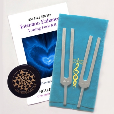 432 Hz 528 Hz Intention Enhancer Tuning Fork Kit