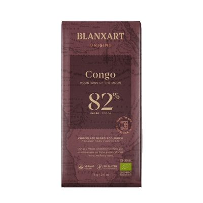Blanxart Organic Chocolate 82% Cocoa Congo 75 g