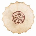 Shaman drum Siberian Viking style - Goat 58 cm