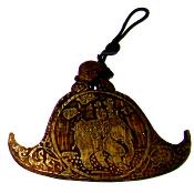 Engraved Burmese Spinning Gong - 25 cm
