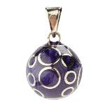 Mexican Musical Bola - Purple Blue Circles