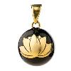 Mexican Musical Bola - Black with Gold Lotus