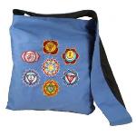 Chakra Embroidery Shoulder Bag - Blue